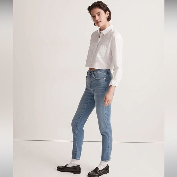 Madewell NWT Mid Rise Stovepipe Jeans Size 30 in Skyford Wash - Picture 3 of 8